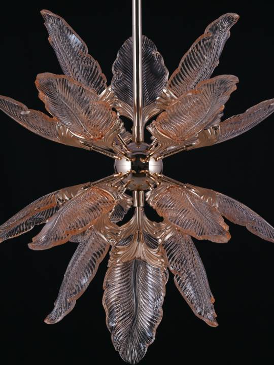 Aurora Bloom – 680mm Champagne Gold LED Chandelier