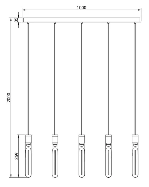 Linear Luxe – 1000mm Shining Gold LED Chandelier