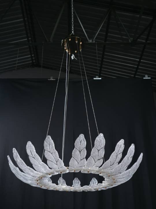 Lumen Grande – 930mm LED Chandelier with Handmade Glass Diffuser