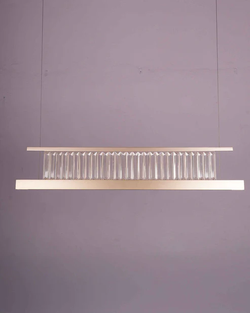 Crystal Beam – Linear LED Chandelier with Gold Finish