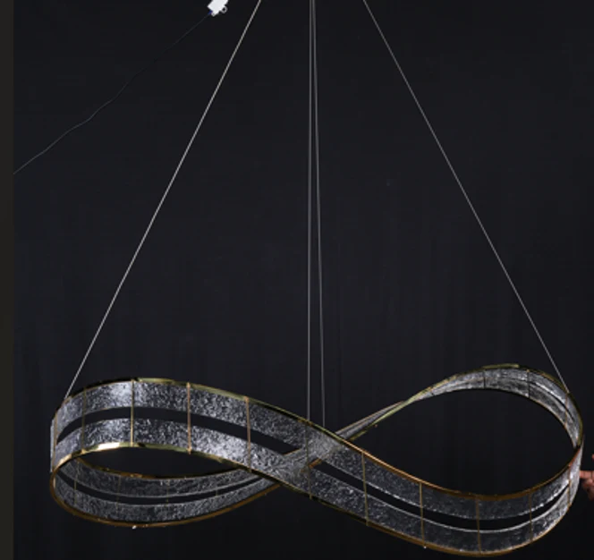Eclipse Linea – 1200mm Mirror Gold LED Chandelier