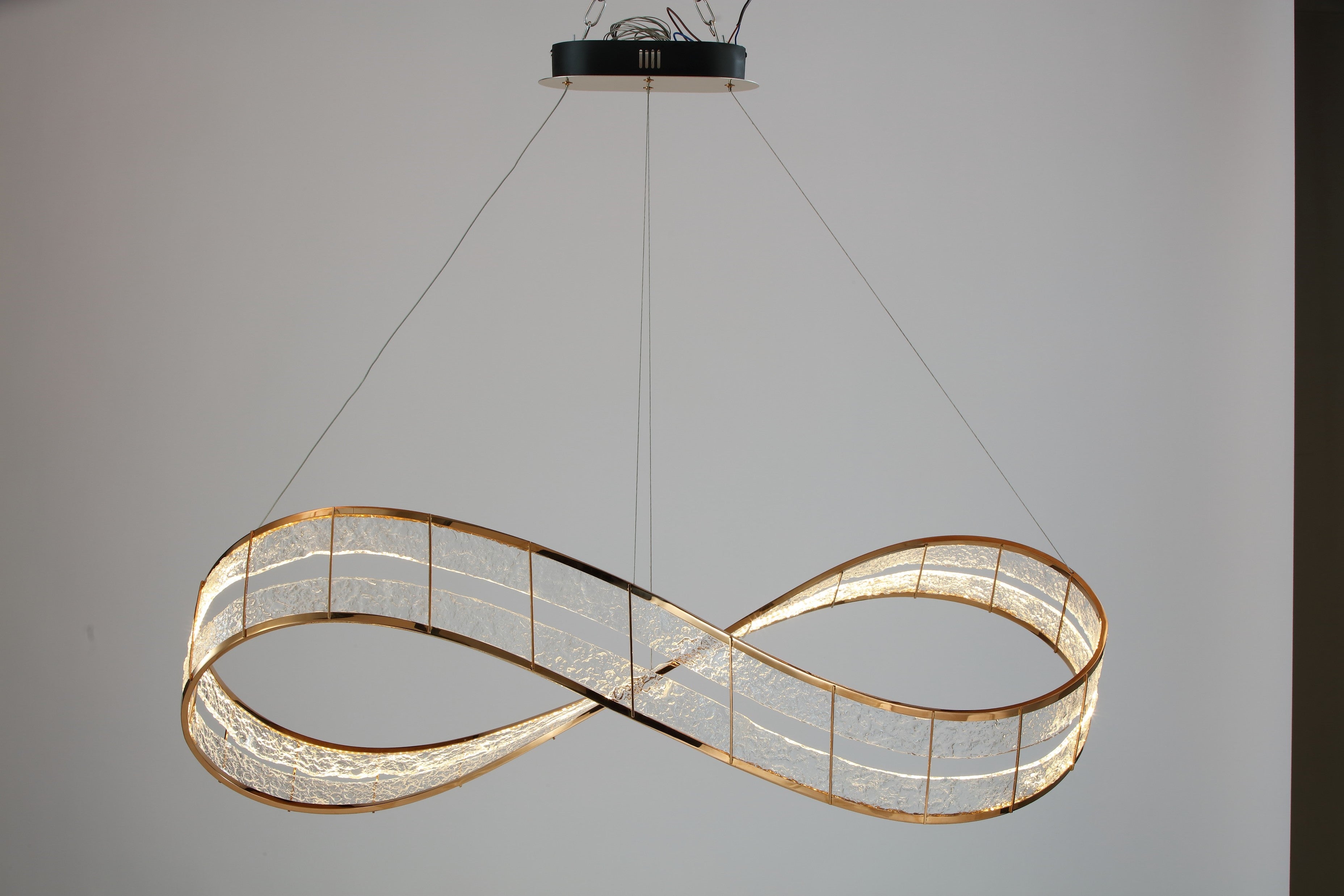 Eclipse Linea – 1200mm Mirror Gold LED Chandelier