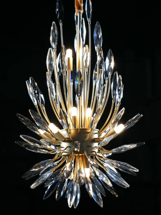 Smoky Crystal Ceiling Light