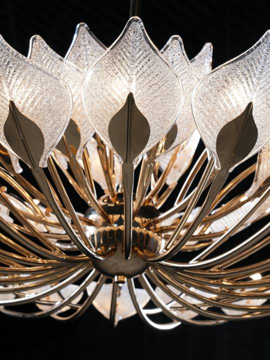 Textura Grande – Multi-Tier G9 Chandelier with Textured Glass Diffusers