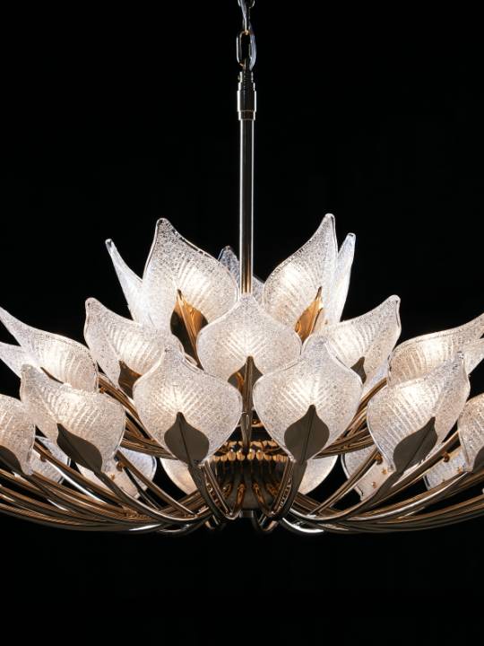 Textura Grande – Multi-Tier G9 Chandelier with Textured Glass Diffusers