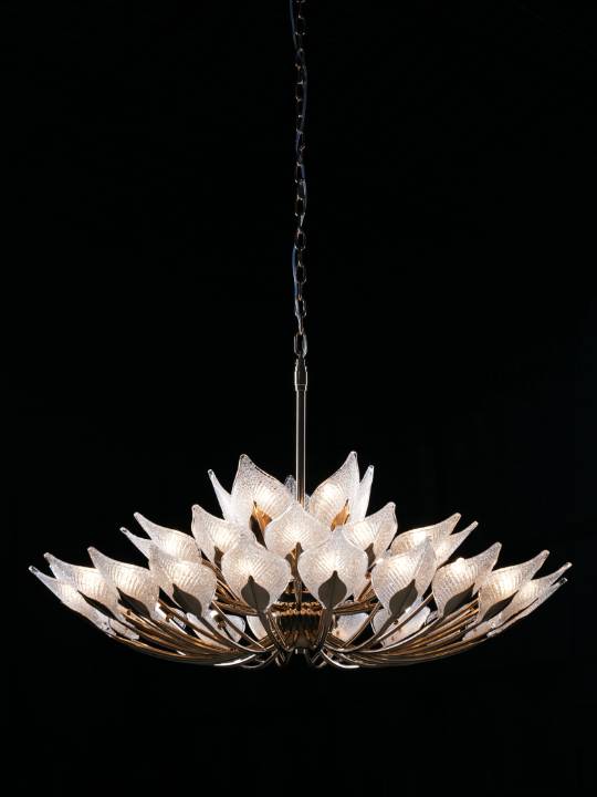 Textura Grande – Multi-Tier G9 Chandelier with Textured Glass Diffusers