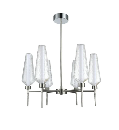 Brass Halo – Antique Chandelier with Glass Diffuser