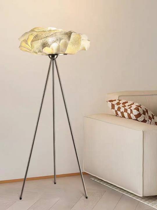 Sand Nickel Floor Lamp with Stainless Steel Body – E27