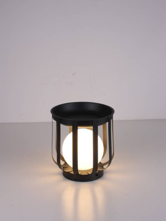 Short Outdoor Black Bollard Outdoor Light – E27, IP65 Rated
