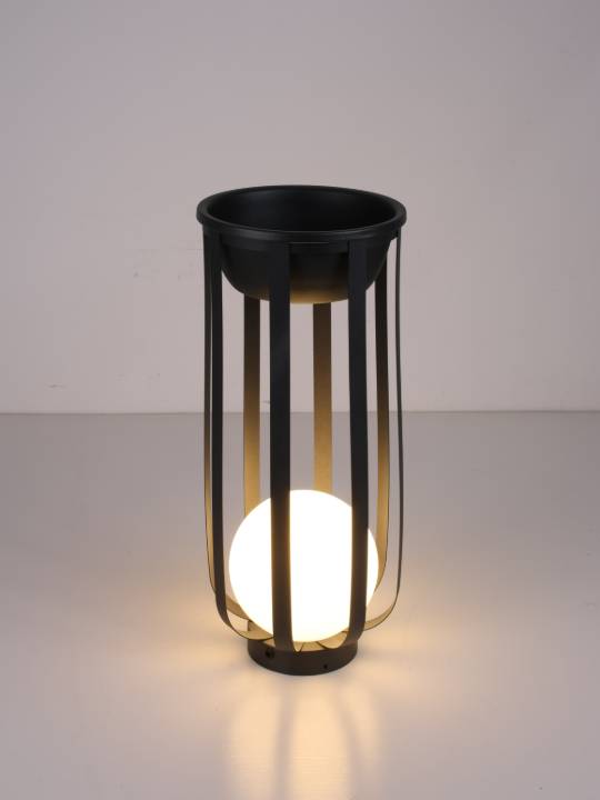 Compact Outdoor Black Bollard Outdoor Light – E27, IP65 Rated