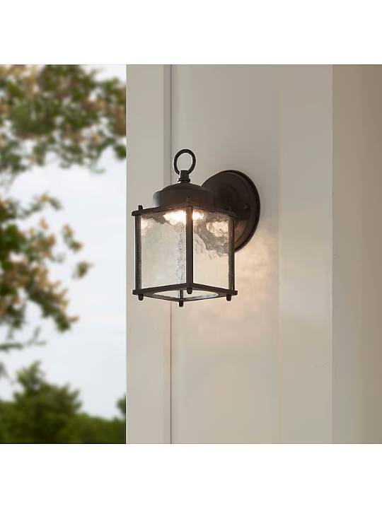 Black Outdoor Wall Light with Clear Glass – 6.5W (IP65 Rated)