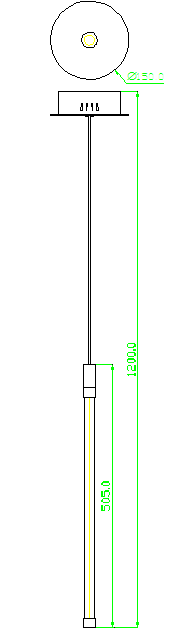 Slim Black Glass Pendant Light