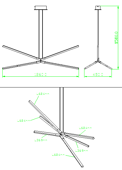 Arbor Linear Pendant – Wooden Finish Geometric Frame (45W LED)