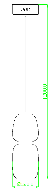 Antique Brass Dual Head Pendant Light