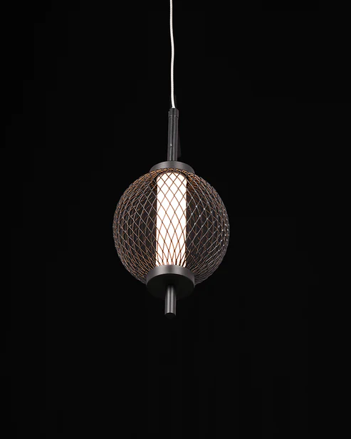 Noir Edge – Matte Black LED Pendant (6W)