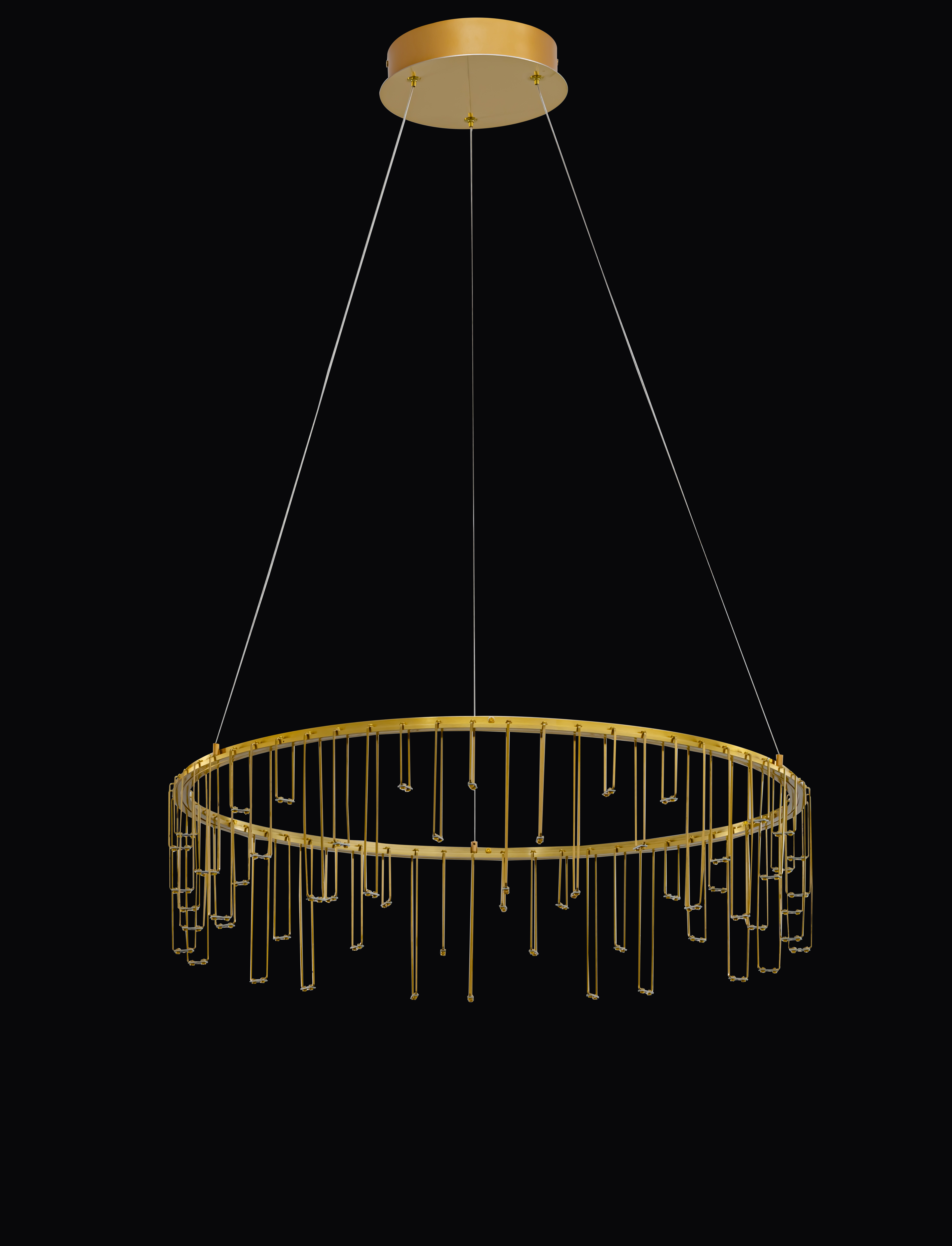 Halo Arc Pendant Light – Brushed Gold Finish