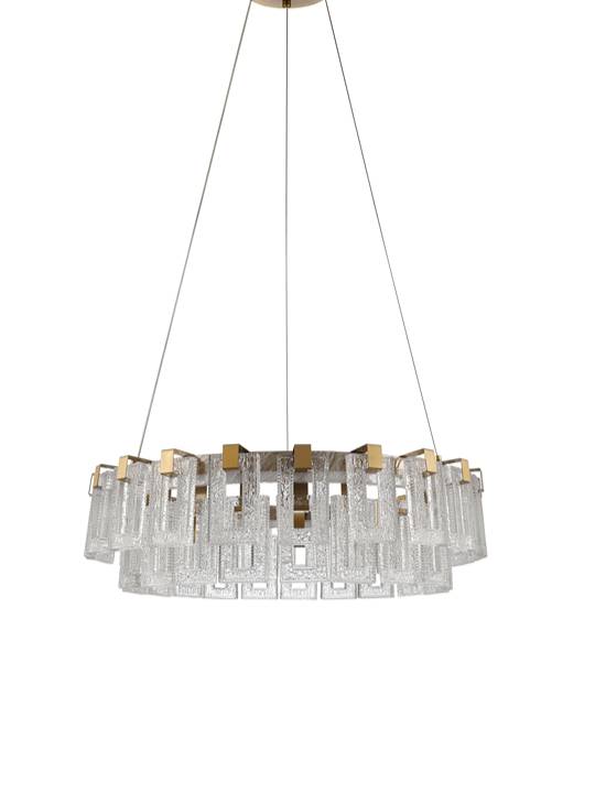 Brushed Gold Glass Pendant Light – 25W LED