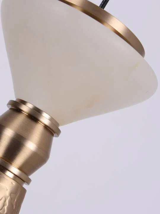 Alba Nova – Compact Alabaster Pendant Light in Matte Gold