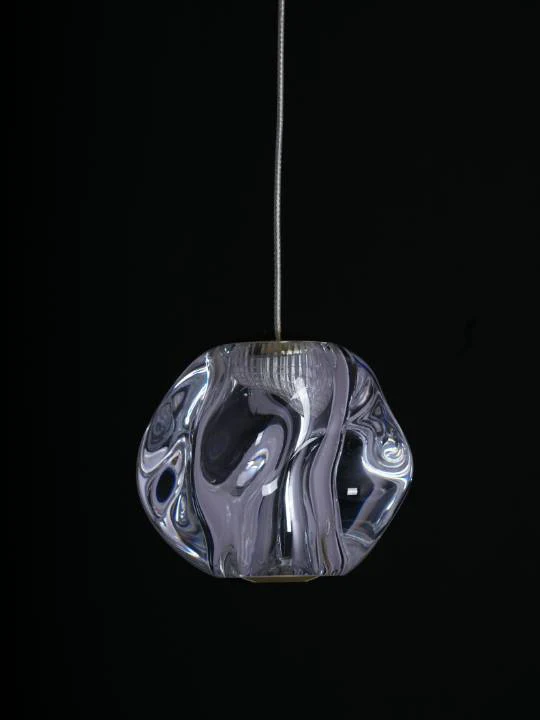 Milky Glass Gold Pendant Light
