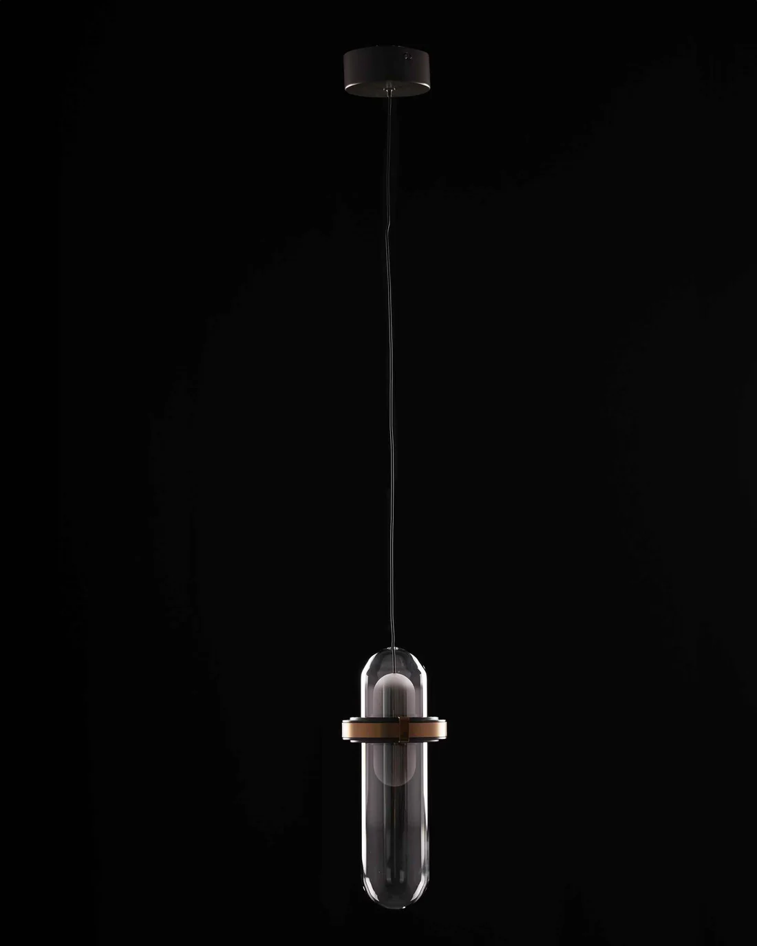 Golden Amber – Smoky Glass LED Pendant