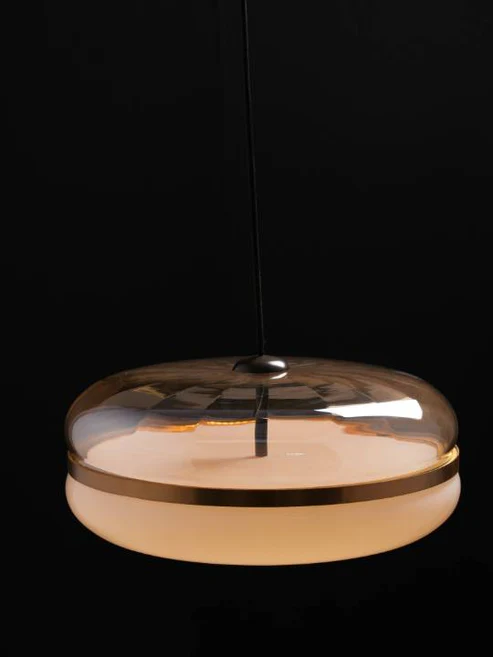 Gold Milky Glass Ceiling Pendant Light