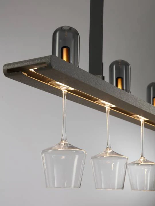 Grey Linear Bar Pendant Light