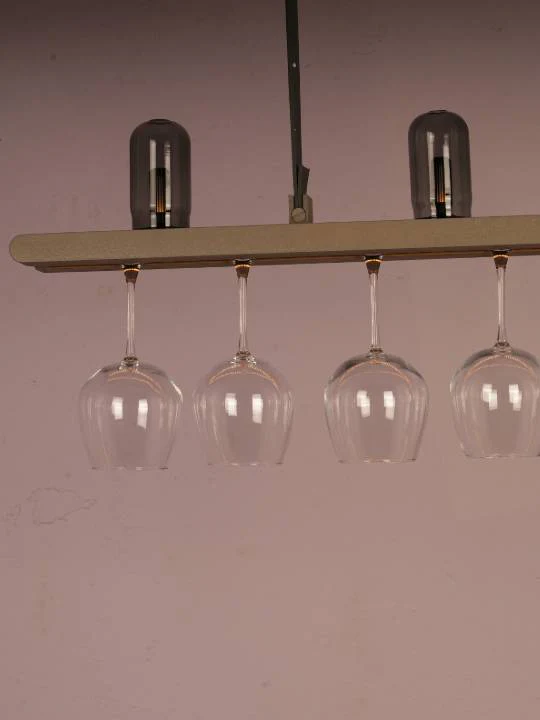 Grey Linear Bar Pendant Light