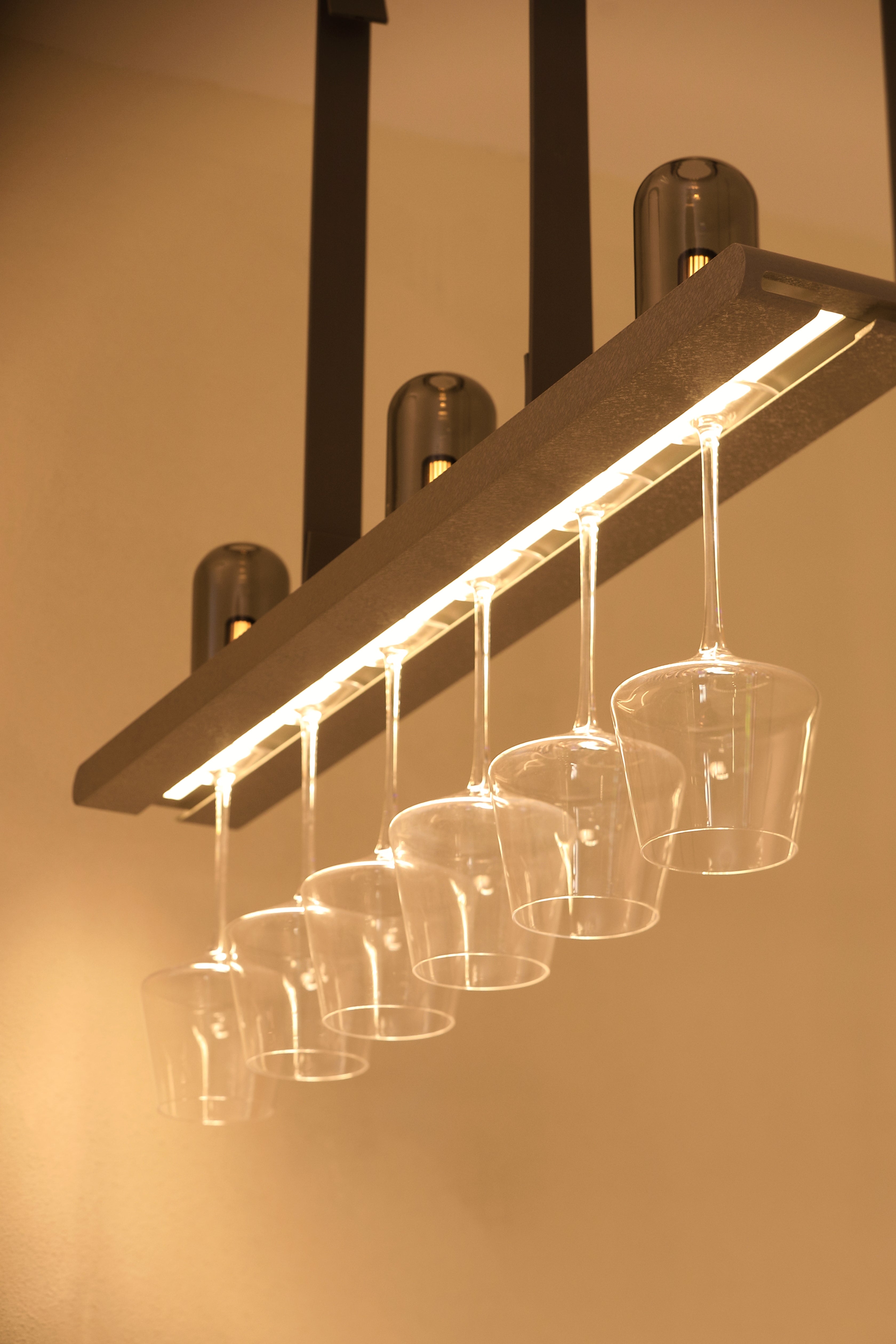 Grey Linear Bar Pendant Light