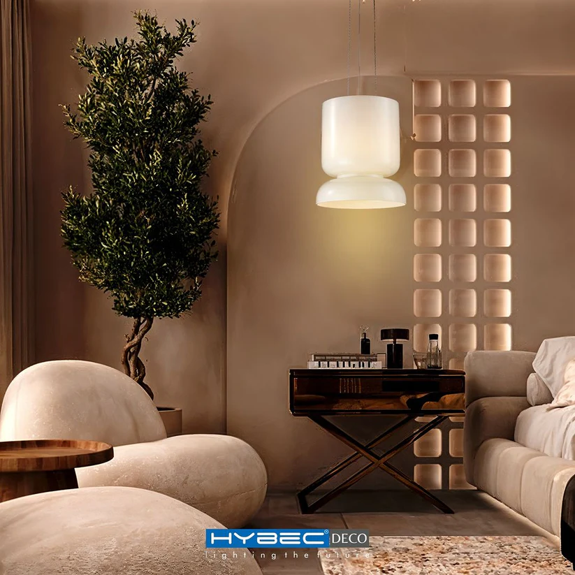Milky Glass Ceiling Pendant Light – Compact