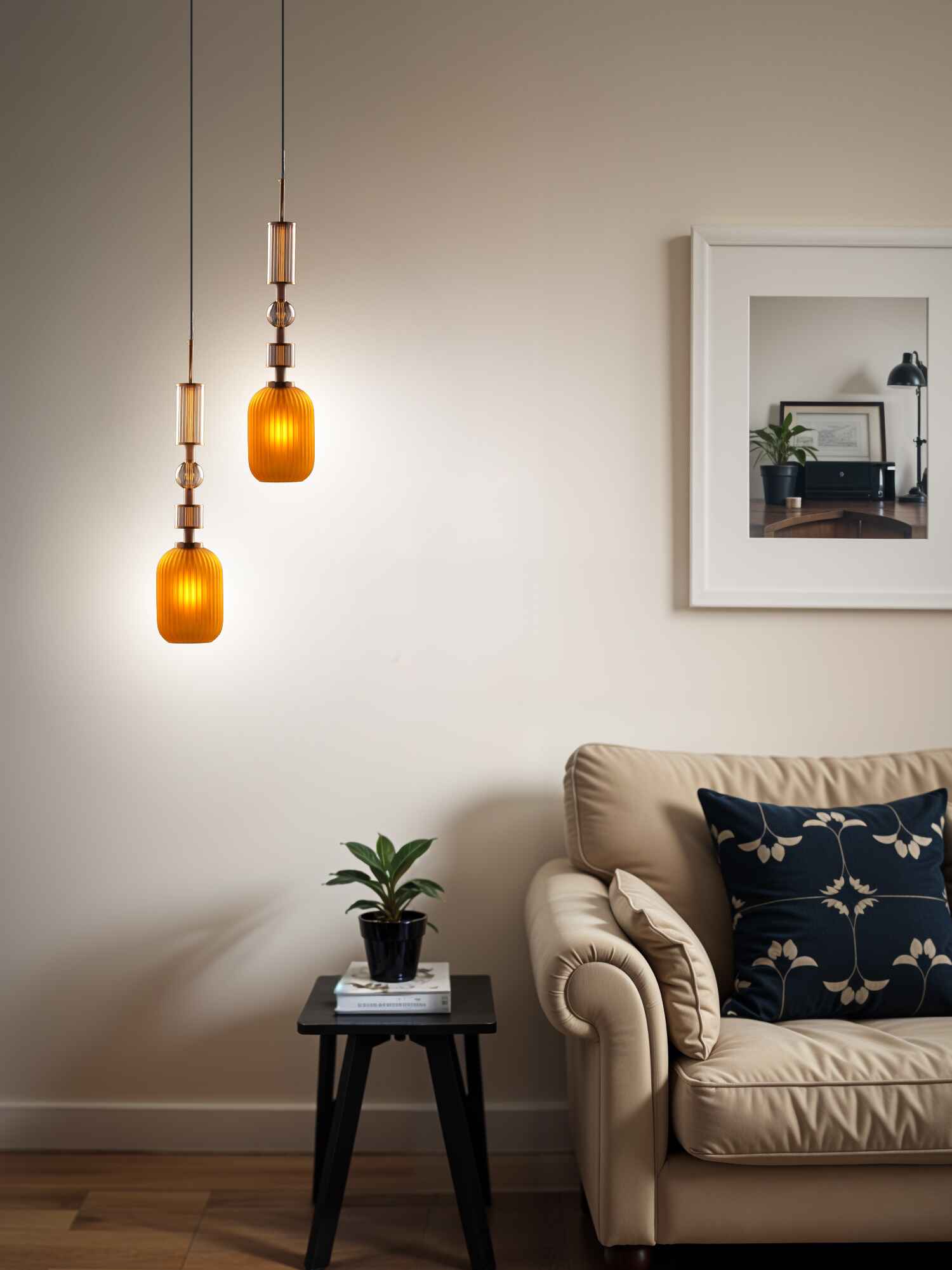 Aurelia Frosted Glass Pendant – Single E27