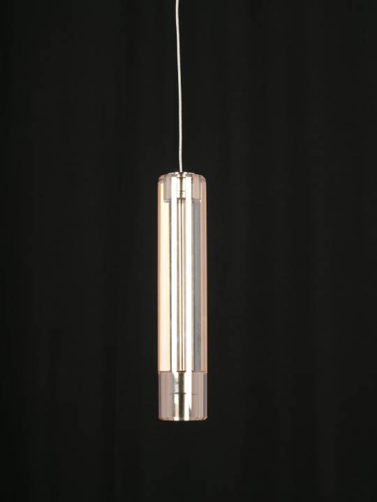 Aurelia Pendant – Smoky Glass & Gold Accent (5W LED)