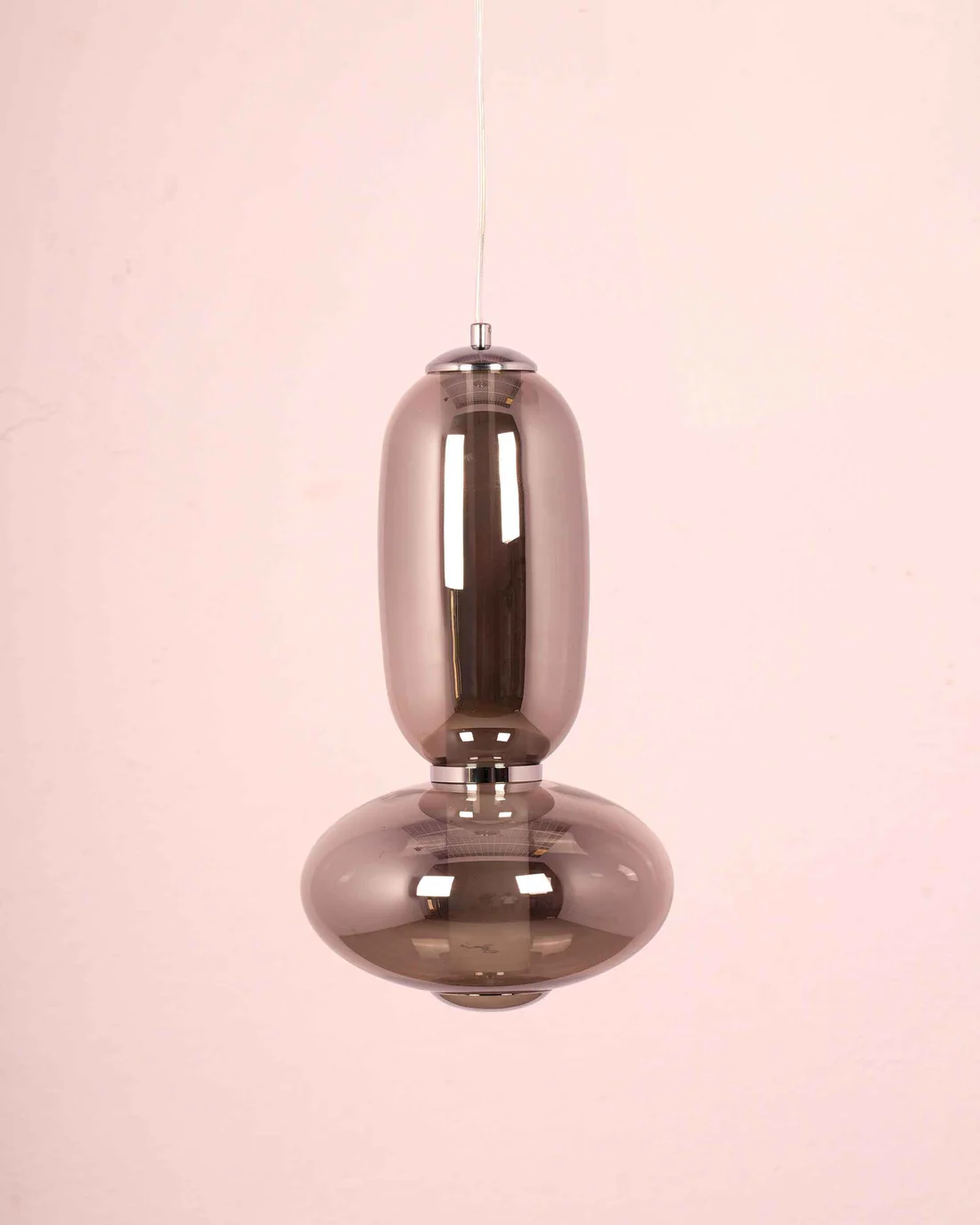 Lucent Smoky Corner Pendant – Chrome (12W LED)