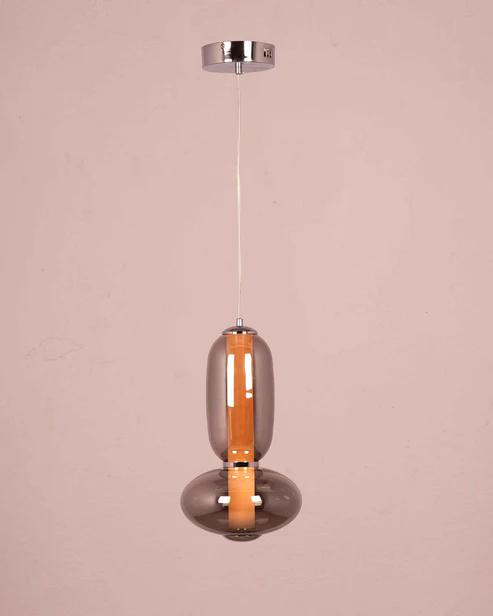 Lucent Smoky Corner Pendant – Chrome (12W LED)