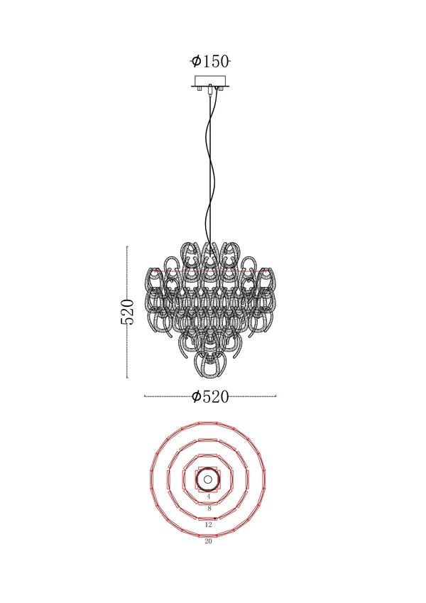 Obsidian Array – 1200mm Pearl Black Linear Pendant Light