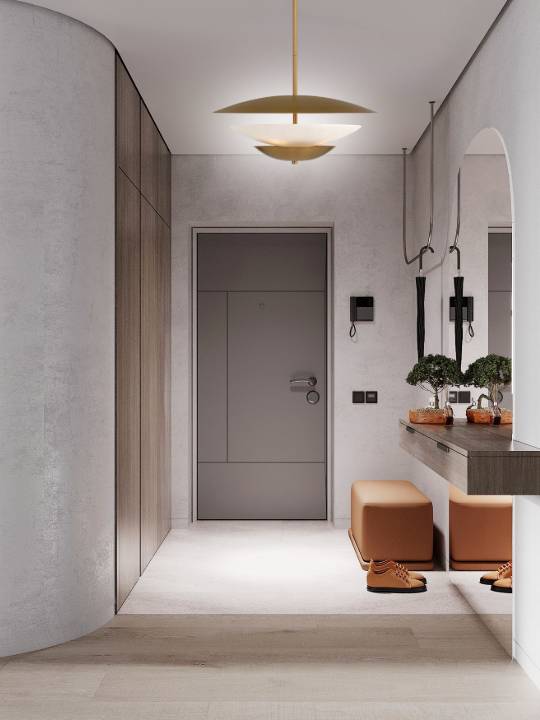Alba Crown – Faux Alabaster Brass-Finish Pendant Light