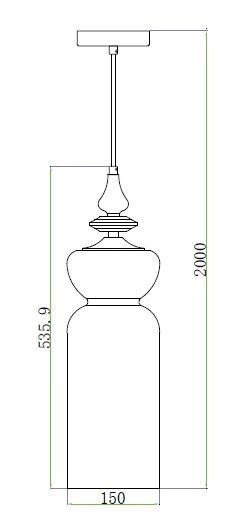 Golden Ember – Amber Glass Pendant Light