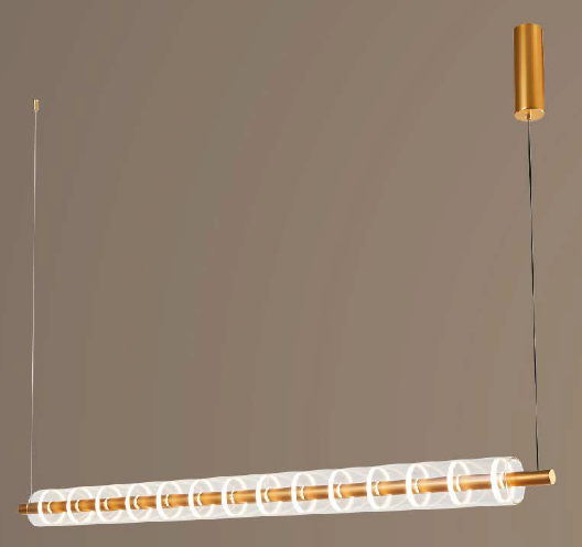 Gold Glass Linear Pendant Light