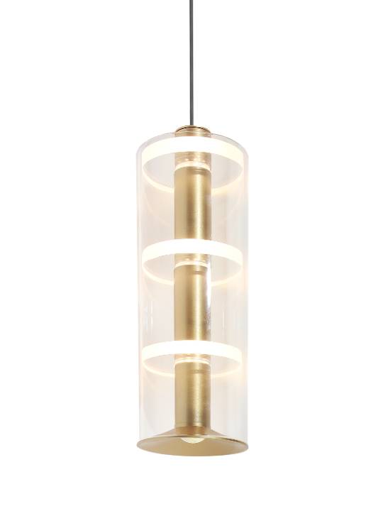 Brushed Gold Glass Pendant Light