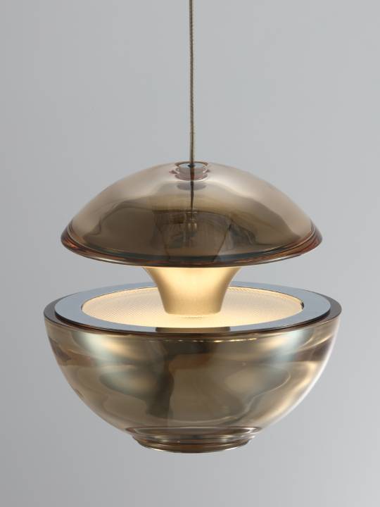 Amber Crystal Pendant Light