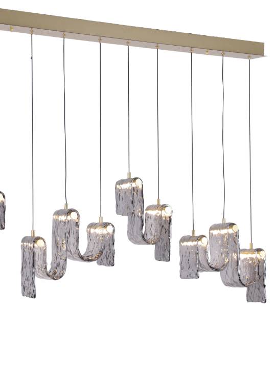 Handcrafted Glass Linear Pendant Light