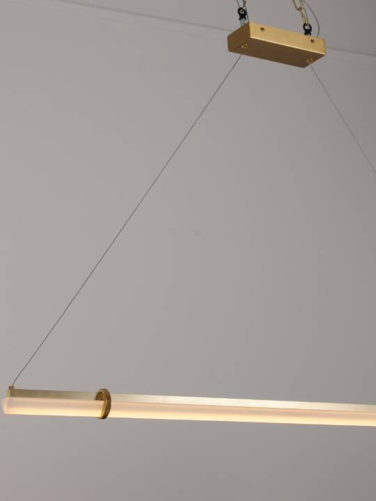 Brass Linear Accent Pendant Light