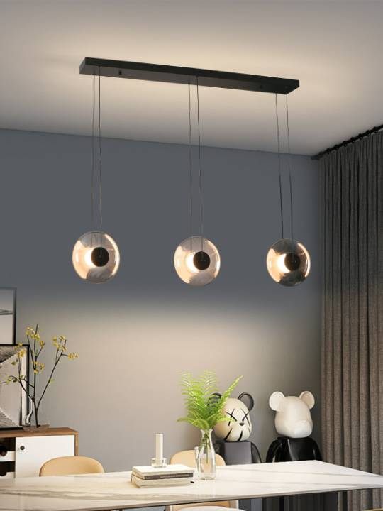 Amber Glow Linear Pendant Light