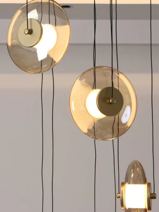 Amber Halo Pendant Light