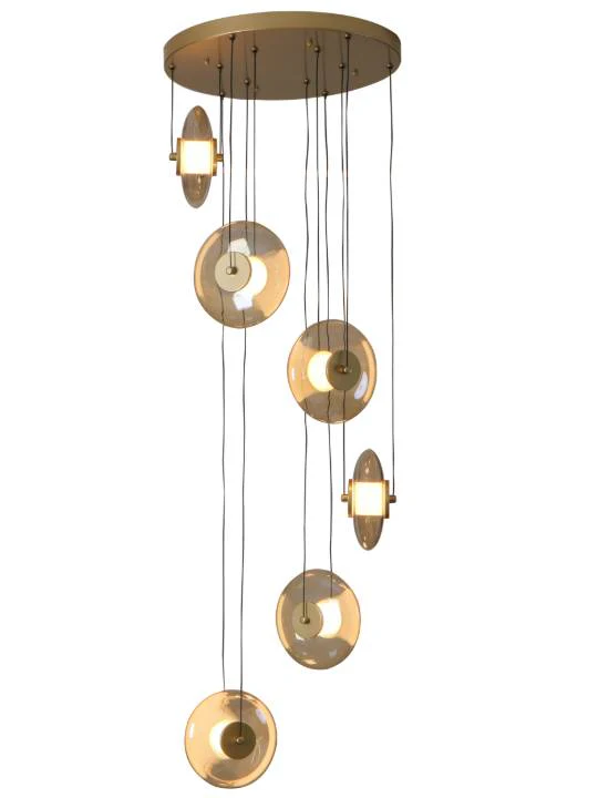 Amber Halo Pendant Light