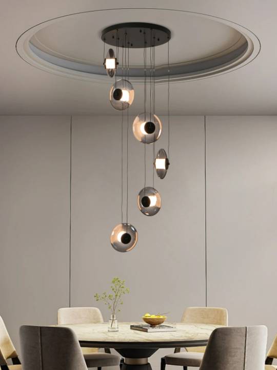 Smoky Halo Pendant Light