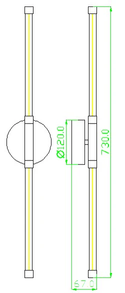 Antique Brass Linear LED Wall Light – 2 × 4.5W