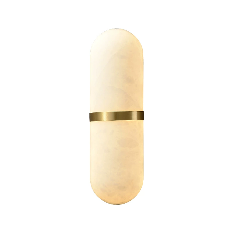 Brass Finish Wall Light with Spanish Alabaster – LED 10W