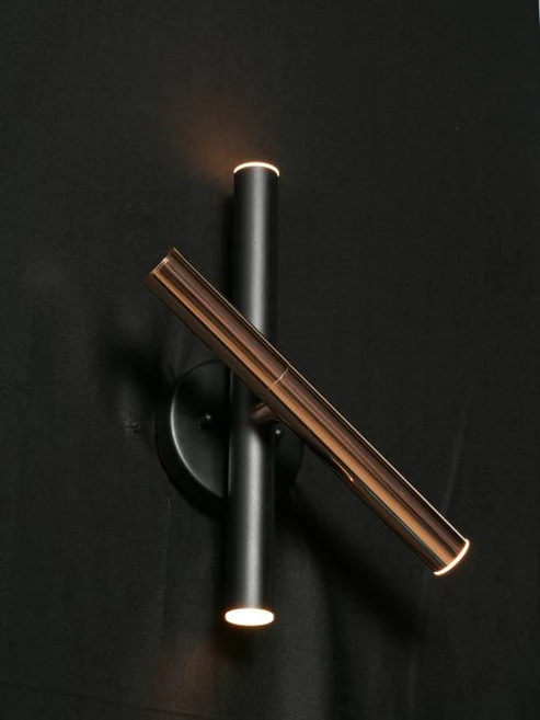 French Gold & Black LED Wall Light – 3 × 5W
