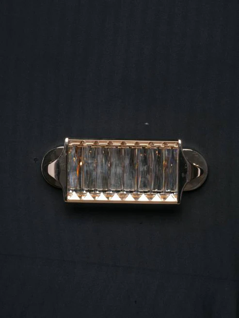 Crystal Accent Wall Light with Gold Metal Frame – 16W LED