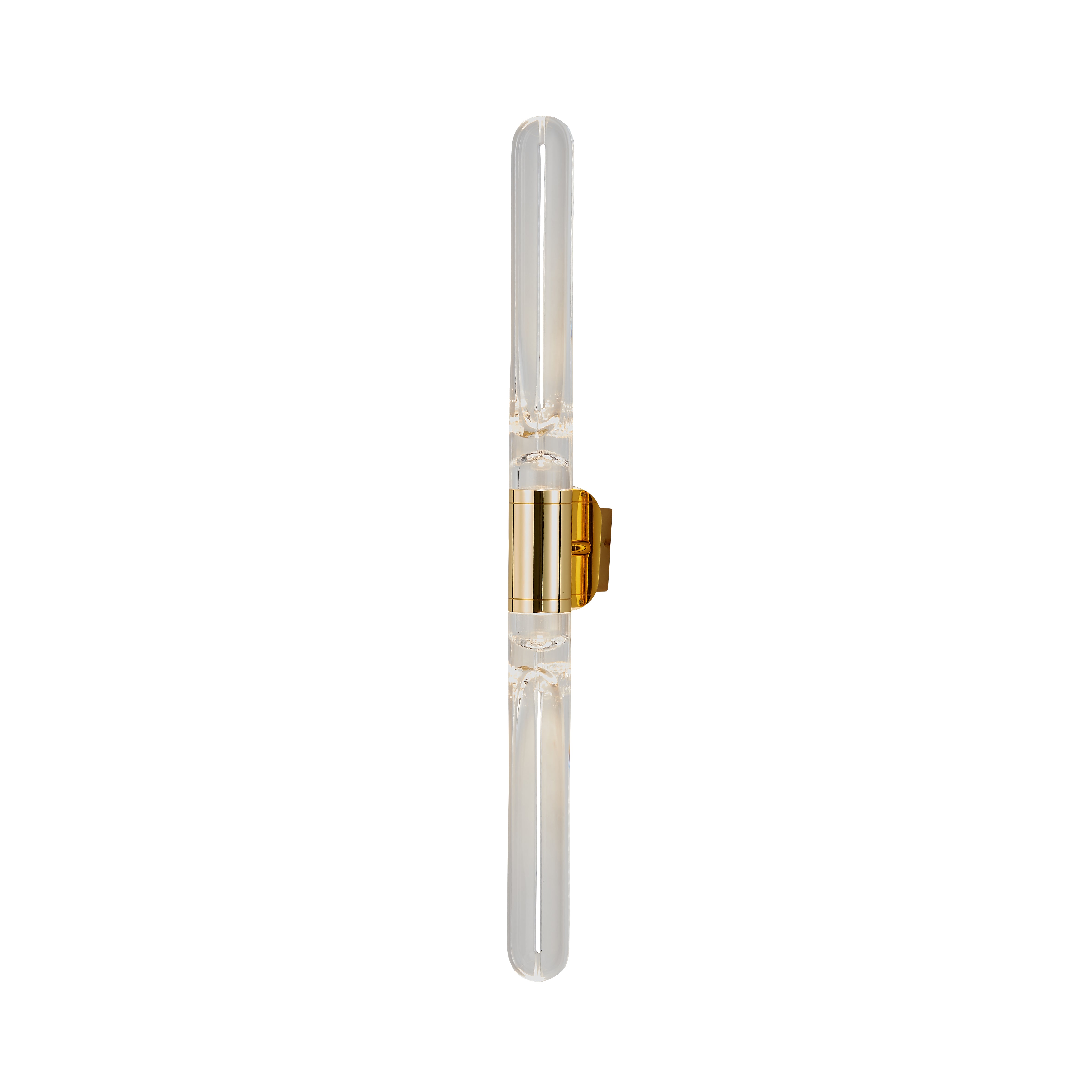 Contemporary Vertical Gold Wall Light – Twin 4.5W LEDs
